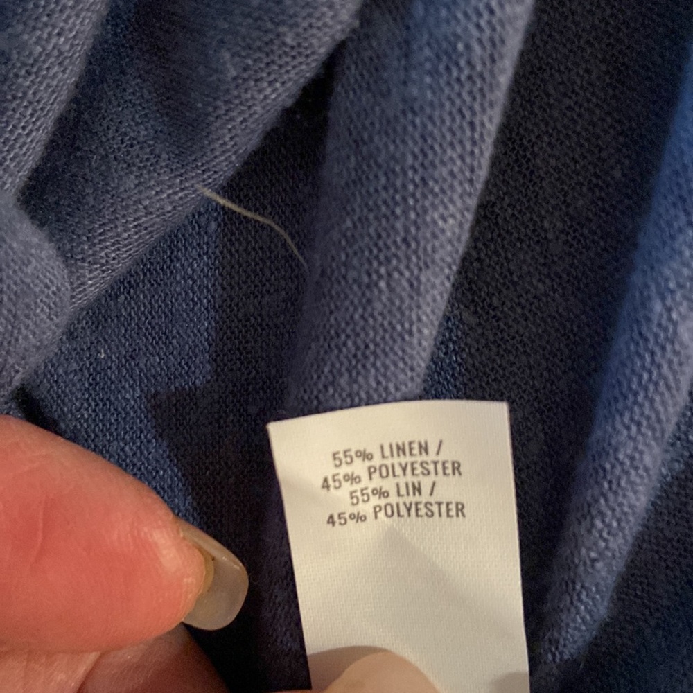 Aerie Maxi Cross Back Strap Linen Blend Dress Sz M - Picture 9 of 9